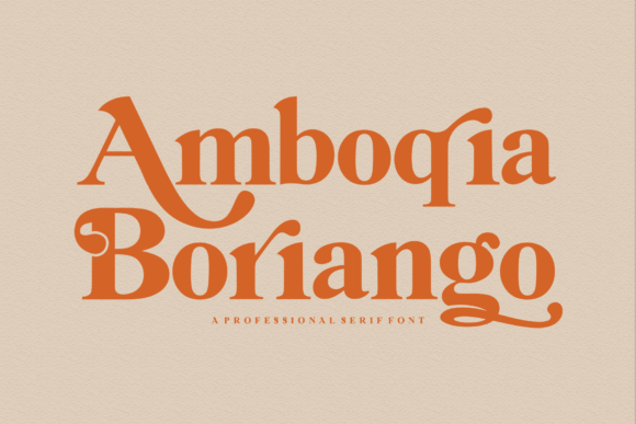 Amboqia Boriango: A Serif Font for Elegant Design