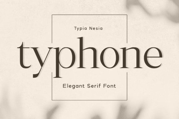 Typhone: A Refined Serif Typeface for Editorial Design